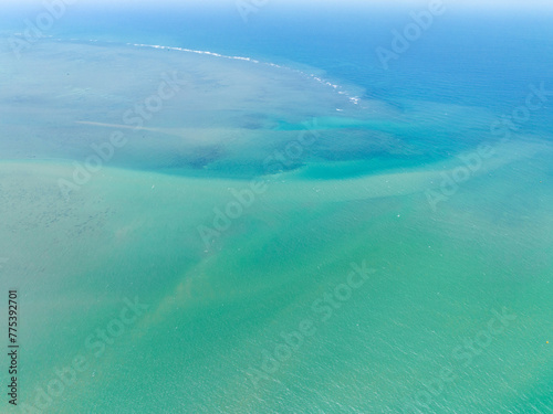 Scenery of offshore shoals in Wenchang  Hainan  China