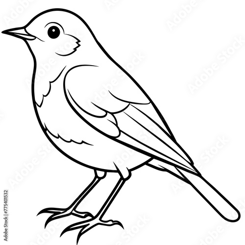 line art of a robin