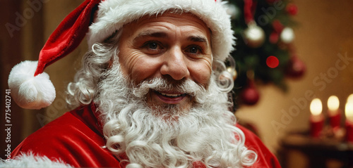 happy Santa claus elderly o...