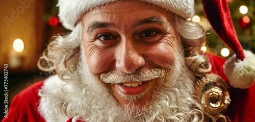 happy Santa claus elderly o...
