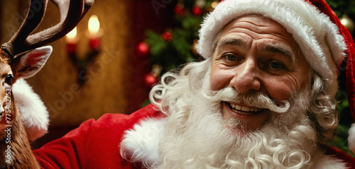 happy Santa claus elderly o...