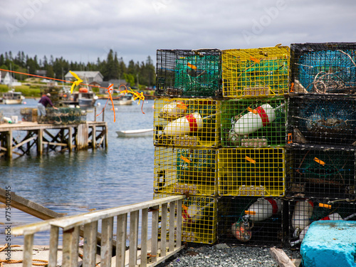 Lobster Traps on the Maine Coast