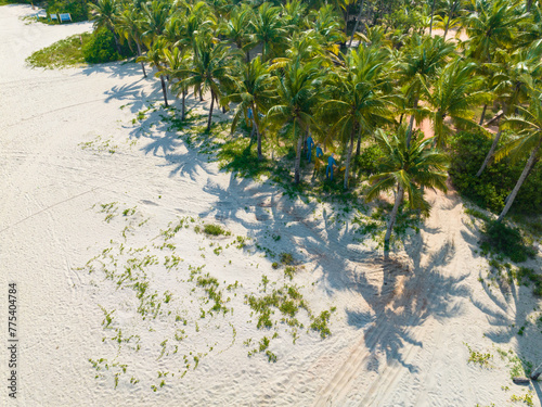 Beautiful view of Gaolong Bay beach in Wenchang, Hainan, China photo