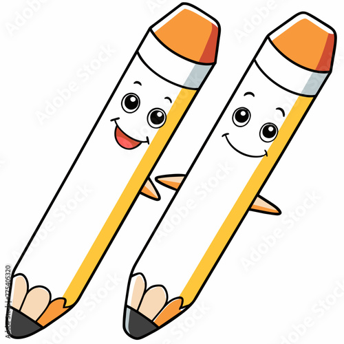Pencil Cartoon Vector 