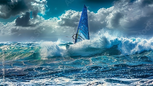 Windsurfing, Fun in the ocean, Extreme Sport 