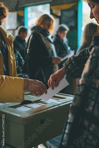 An inspiring scene: casting a vote into the ballot box. 🗳️🇺🇸 A powerful image of democracy in action, civic duty, and community voice. #ElectionDuty