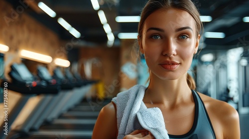 woman in the gym after workout