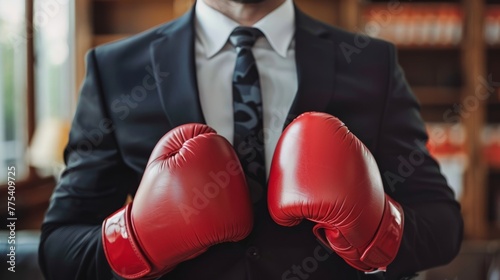 Businessman with boxing gloves  © Jalal