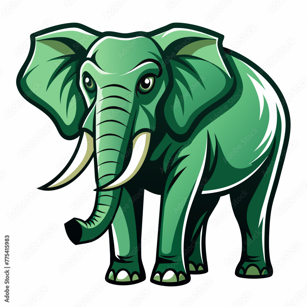 Obraz premium elephant, animal, cartoon, illustration, vector, 