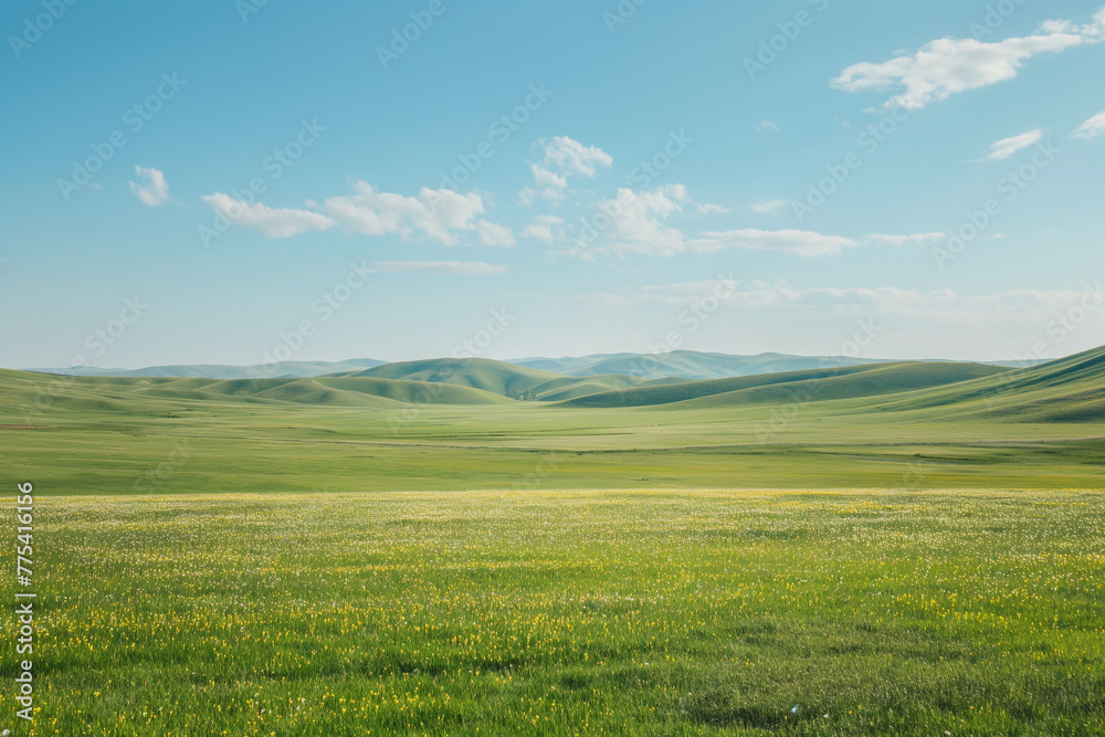 the landscape of a vast meadow for computer wallpaper, or the texture of the view outside the window for visualization, generative AI