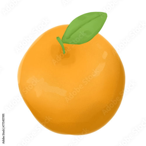 orange hand drawn illustration