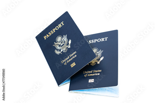 American US Citizen Passport isolated on white background. © kosoff