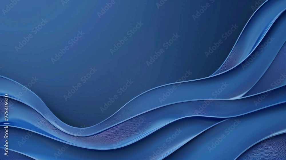 Obraz premium Abstract blue layers texture. Vector design with overlapping curves and gradients. Modern background concept. Design for covers, web banners and creative projects.