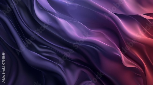 Luxurious fabric texture with fluid waves in purple and pink. Dynamic drapery concept for posters and digital arts