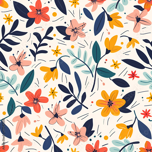 Colored Floral Pattern