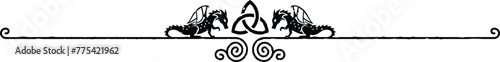 Elegant Header Footer - Triquetra and Dragons