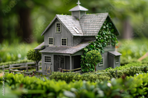 miniature house in the jungle