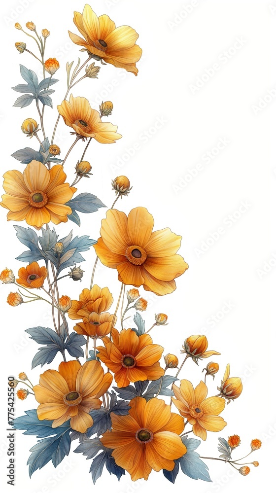 Fototapeta premium flower wall decor 01