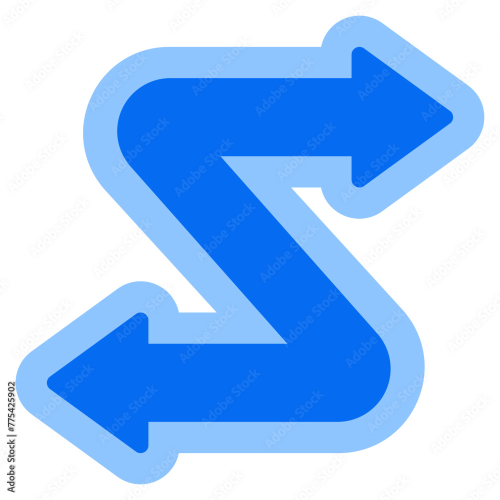 Zigzag arrow vector icon illustration Zigzag arrow vector icon illustration