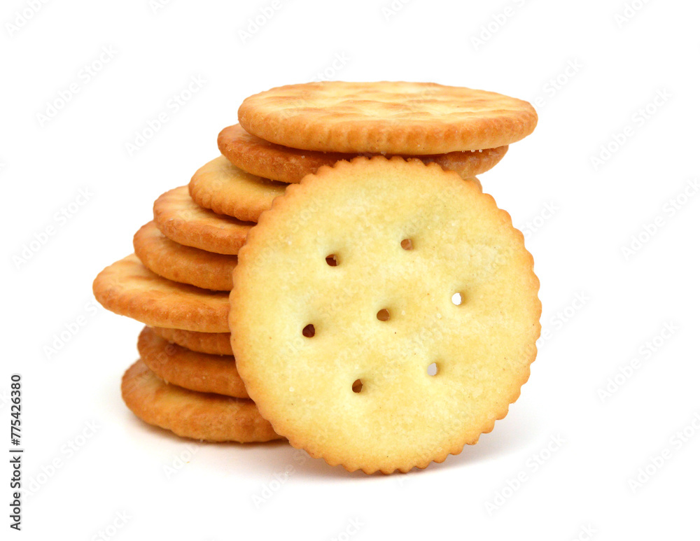 Cracker isolated on white background Cracker isolated on white background
