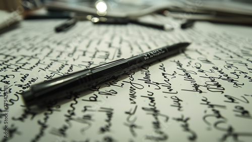 Black on White: A Page Alive with Marker Writings