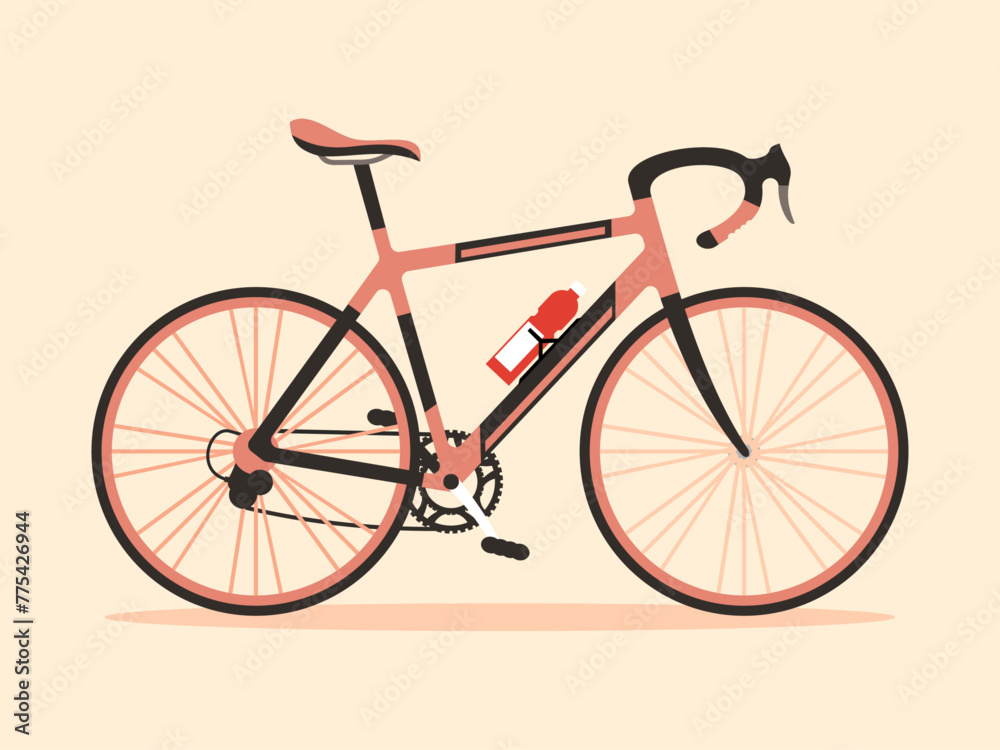 Road bike. Bicycle for recreation. Vector graphics Road bike. Bicycle for recreation. Vector graphics