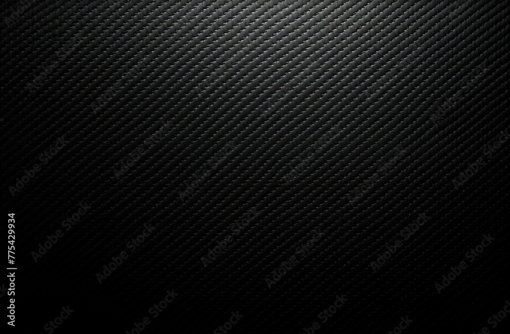 Fototapeta premium A black carbon fiber texture background with a white border. Generative AI.