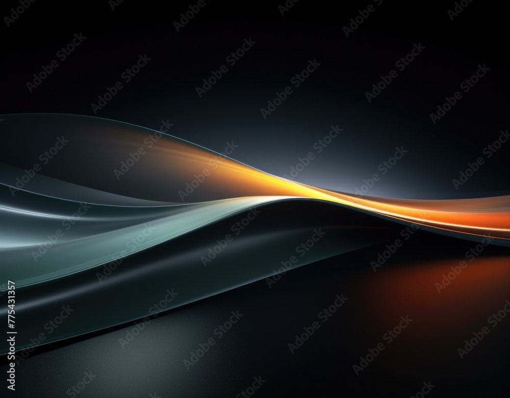 A close up of a black and orange wave on the surface. Generative AI. A close up of a black and orange wave on the surface. Generative AI.