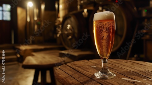 A glass of intoxicating beer with foam on the background of a wooden table in a pub, no text, no inscriptions, no advertising ::3 --ar 16:9 --quality 0.5 --stylize 0 Job ID: f27d5027-9e8f-4b47-9853