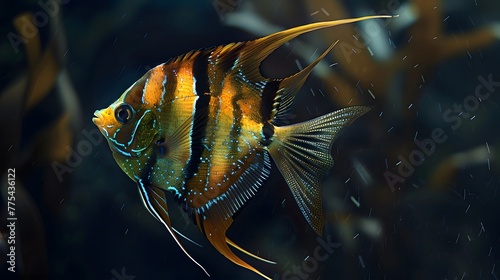 Angelfish Pterophyllum scalare
 photo