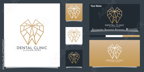 dental clinic medical logo design, and business card dentist