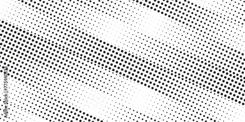 Halftone black and white grunge. Texture of dots scattered on a white background. Abstract pattern in vintage art style print on business cards, badges, labels.