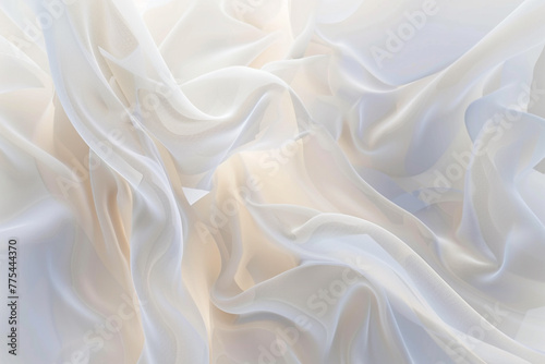 A visually striking image featuring a milky white abstract background, with flowing forms and gentle transitions. © baseer