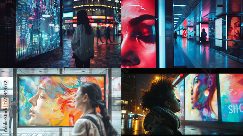 A visually stunning digital advertisement displayed on a high-traffic website, capturing the audience's attention with its striking visuals © baseer