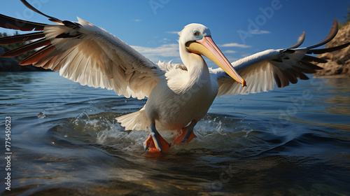 pelican on the beach © qaiser