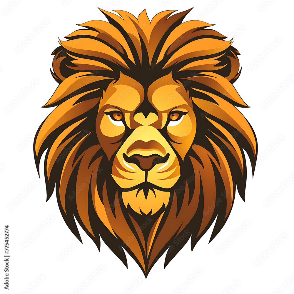 lion head vector isolated on transparent background