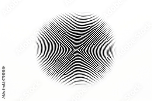 White background with isolated fingerprint