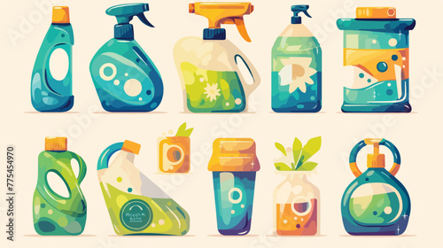 Detergents icon 2d flat cartoon vactor illustration