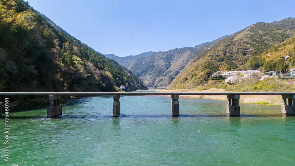 Obraz premium 浅尾沈下橋