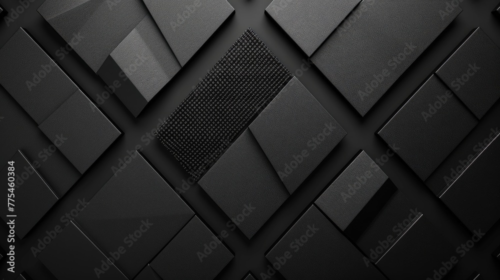 Fototapeta premium Experience luxury in an abstract modern black background. Ai Generated.