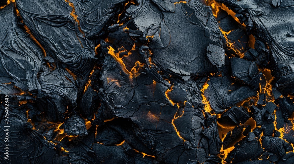 Extinct lava creates a mesmerizing abstract background, Ai Generated.