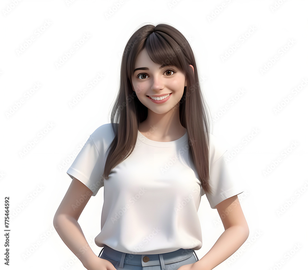 Woman dressed casually.Image in AI Woman dressed casually.Image in AI