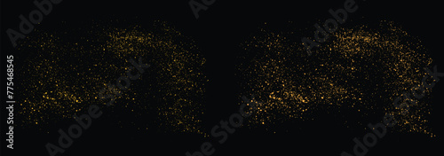 Shiny abstract glow shimmer dust gold glitter vector illustration background