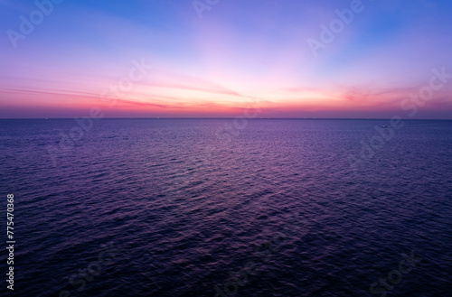 Landscape Sunset sky,Nature beautiful Light Sunset or sunrise over sea