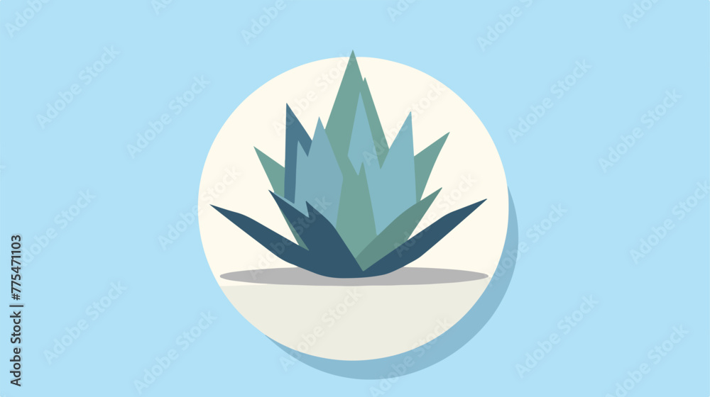 Blue agave flat vector icon Flat design of Mexican