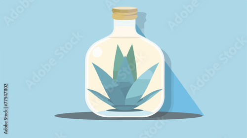 Blue agave flat vector icon Flat design of Mexican