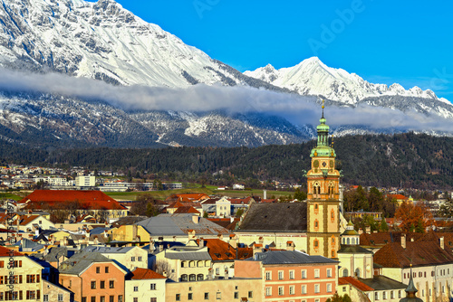 Panoramaansicht Hall in Tirol (Österreich)