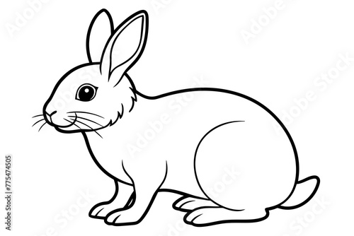 rabbit silhouette vector art illustration © Merry