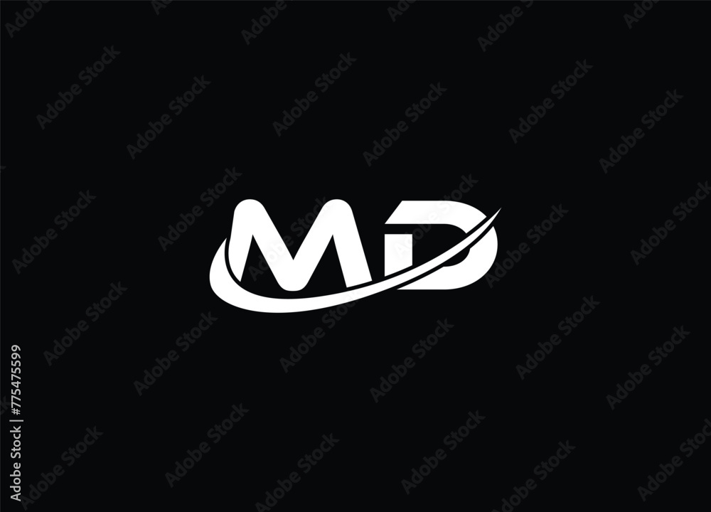 MD initial letter logo design and creative logo MD initial letter logo design and creative logo