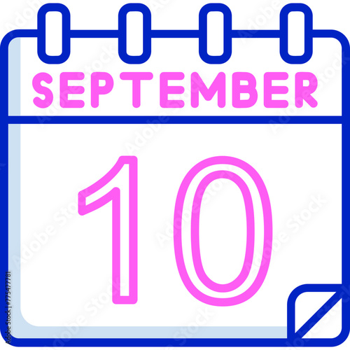 10 September Vector Icon Design